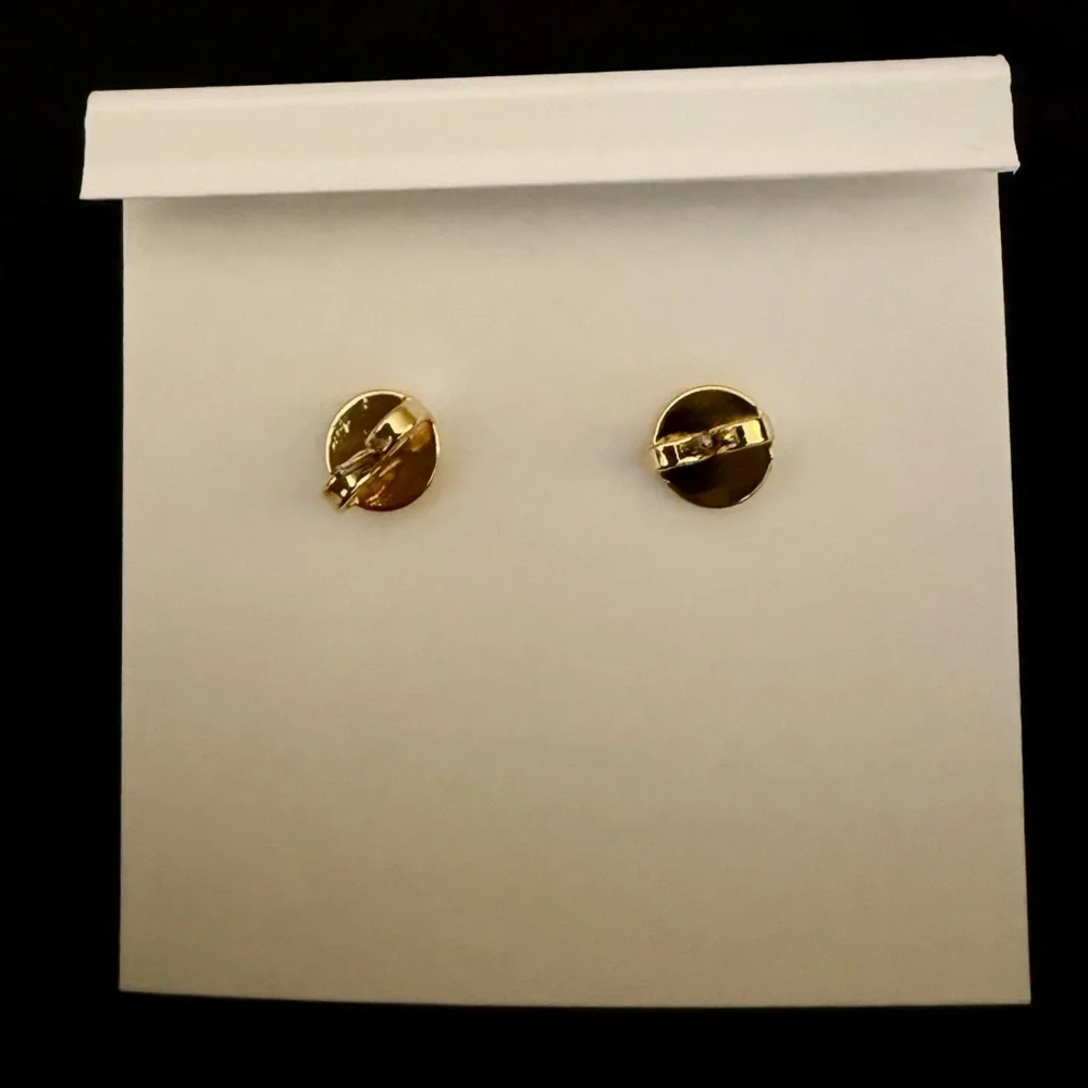 Authentic Tory Burch Gold-Tone Pale Blue Star Drop Earrings - NWT - MSRP $148